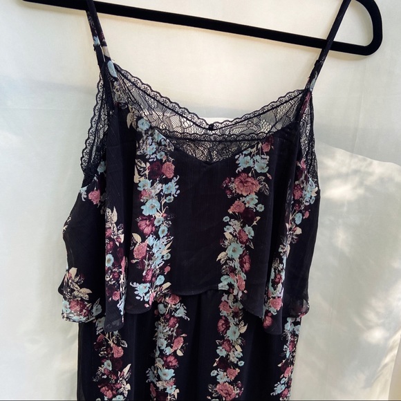 BCBGeneration Black Lace Floral Dress Medium - Picture 7 of 7